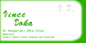 vince doka business card