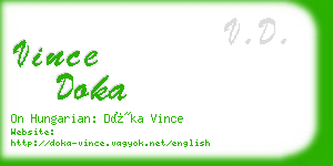 vince doka business card